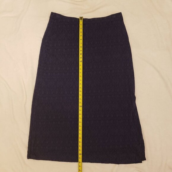 Chico's Blue Maxi Skirt, Ikat-Pattern, Size 3/XL - Picture 4 of 7